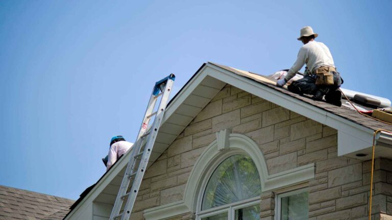 roofer on home completing new roof installation near me