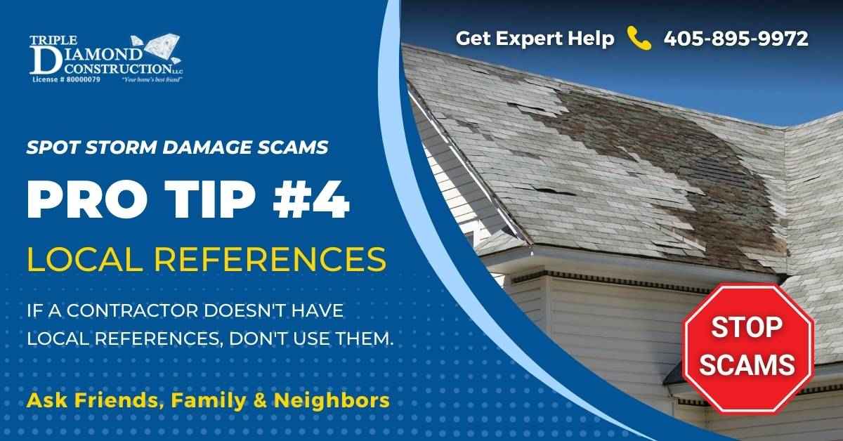 missing shingles on roof from wind damage