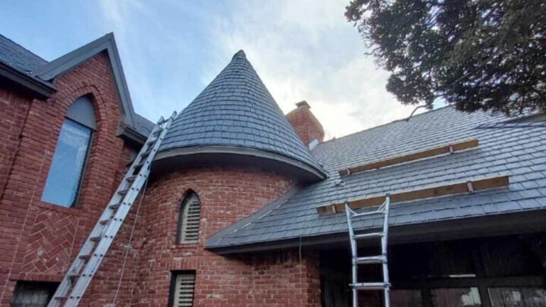 Euroshield rubber shingles installed on an Oklahoma City home by Triple Diamond Construction