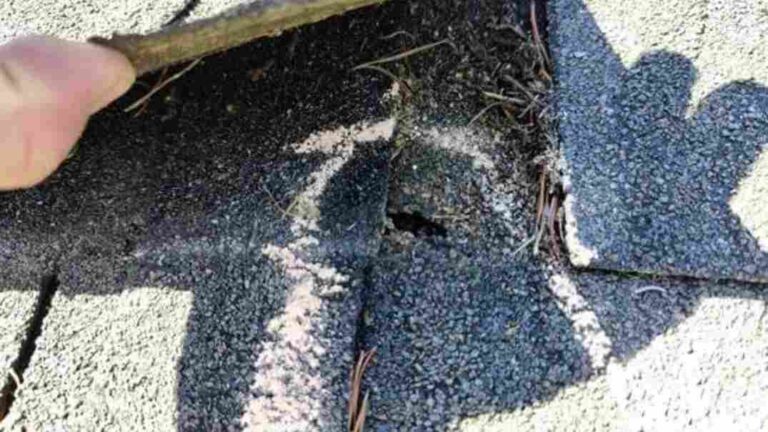 photo of storm damage found by roofer after offering a free hail damage inspection for home in Oklahoma City
