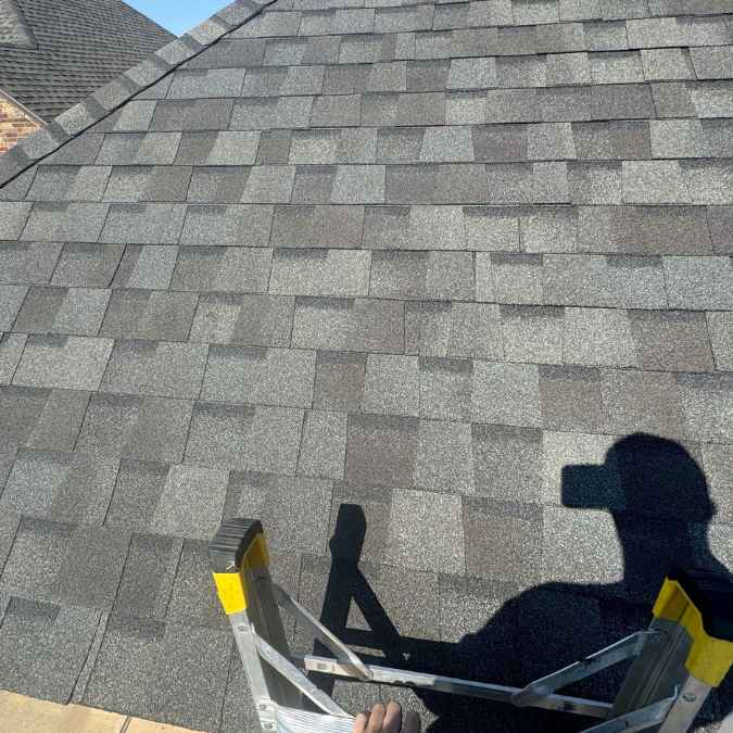 close up of roof replacement in Oklahoma City