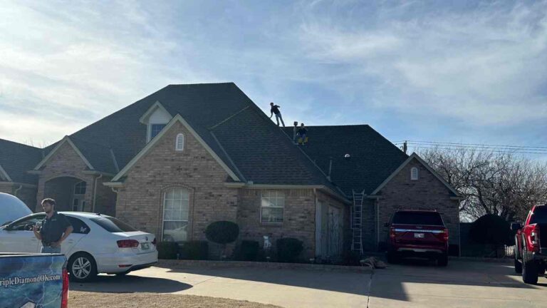 homeowner getting roof inspection before selling their home in Oklahoma City