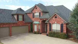 stone coated steel roof on oklahoma city home showing green roofing options available to homeowners