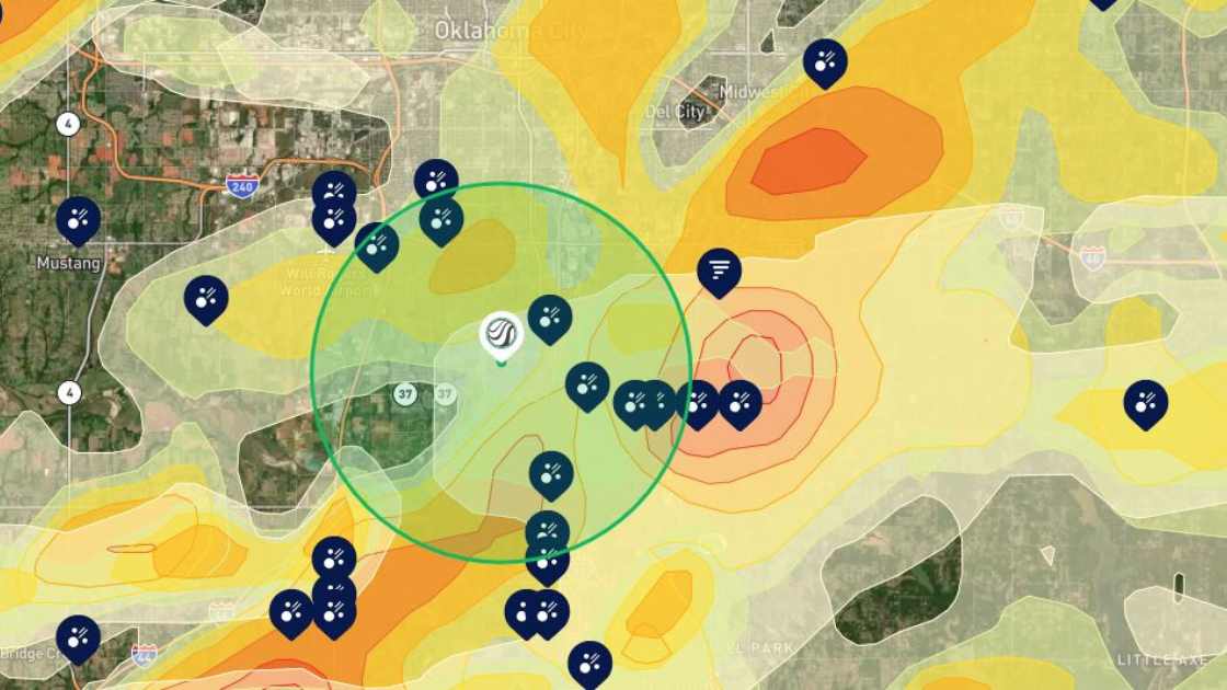 hail storms over OKC home