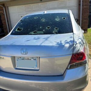 car damaged from hailstorm in Edmond on 9.24.2024