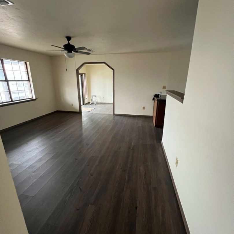 remodeled home entryway after tornado damage repairs were completed by general contractor