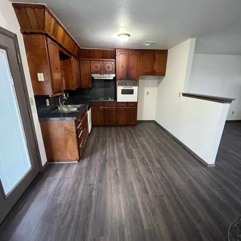 remodeled kitchen after tornado damage repairs were completed by general contractor