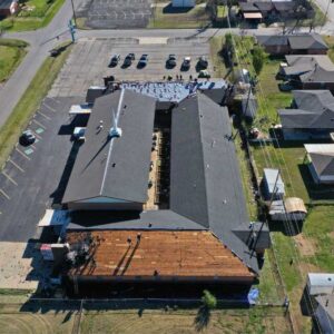 roofing company in Oklahoma City removing old roof of chruch