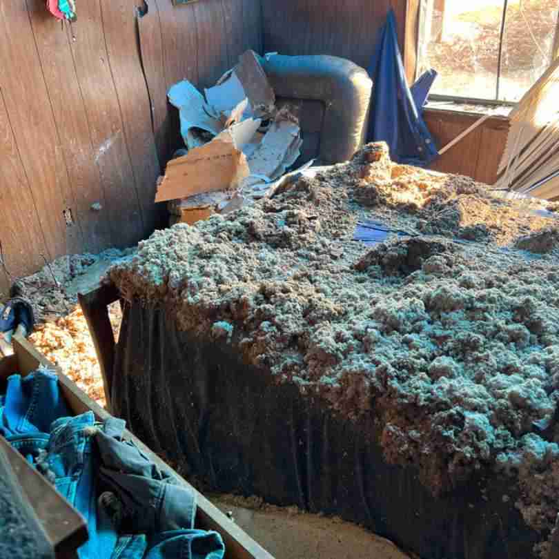 tornado damage repairs needed to inside of home after roof torn off