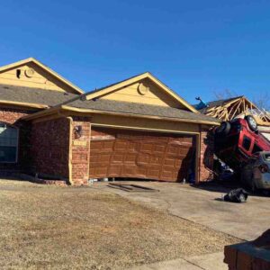 residential home with tornado damage after Feb 26 storm in Norman, OK