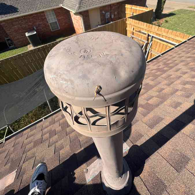 hail damage to roof vents found during inspection in OKC